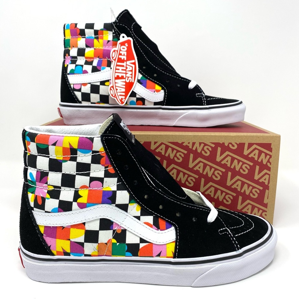 Vans Sk8-Hi Floral Checkerboard Women’s Sneakers